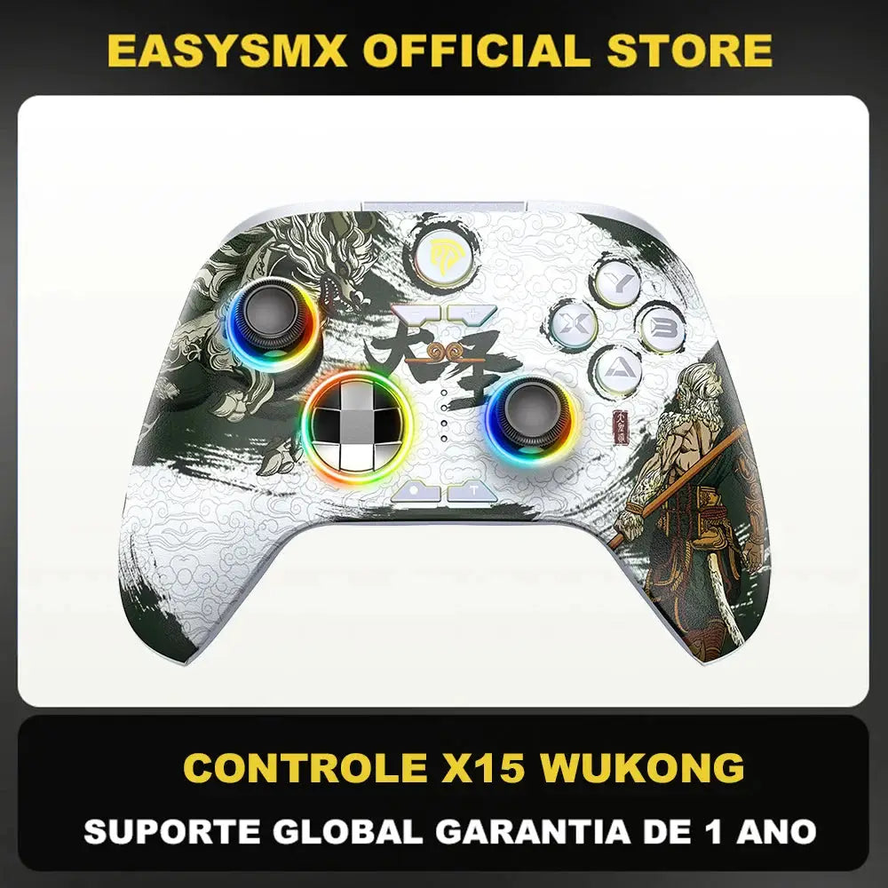 Manette Gaming EasySMX X15 WuKong – Hall Effect | 30h | RGB | PC Switch TechVisio