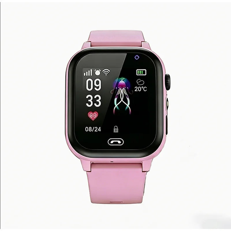 Lenovo 2026 New Kids 5G GPS Smart Watch SOS Video Call Sim Card HD Camera Waterproof Child Watch for Boys Girls Support Earphone TechVisio