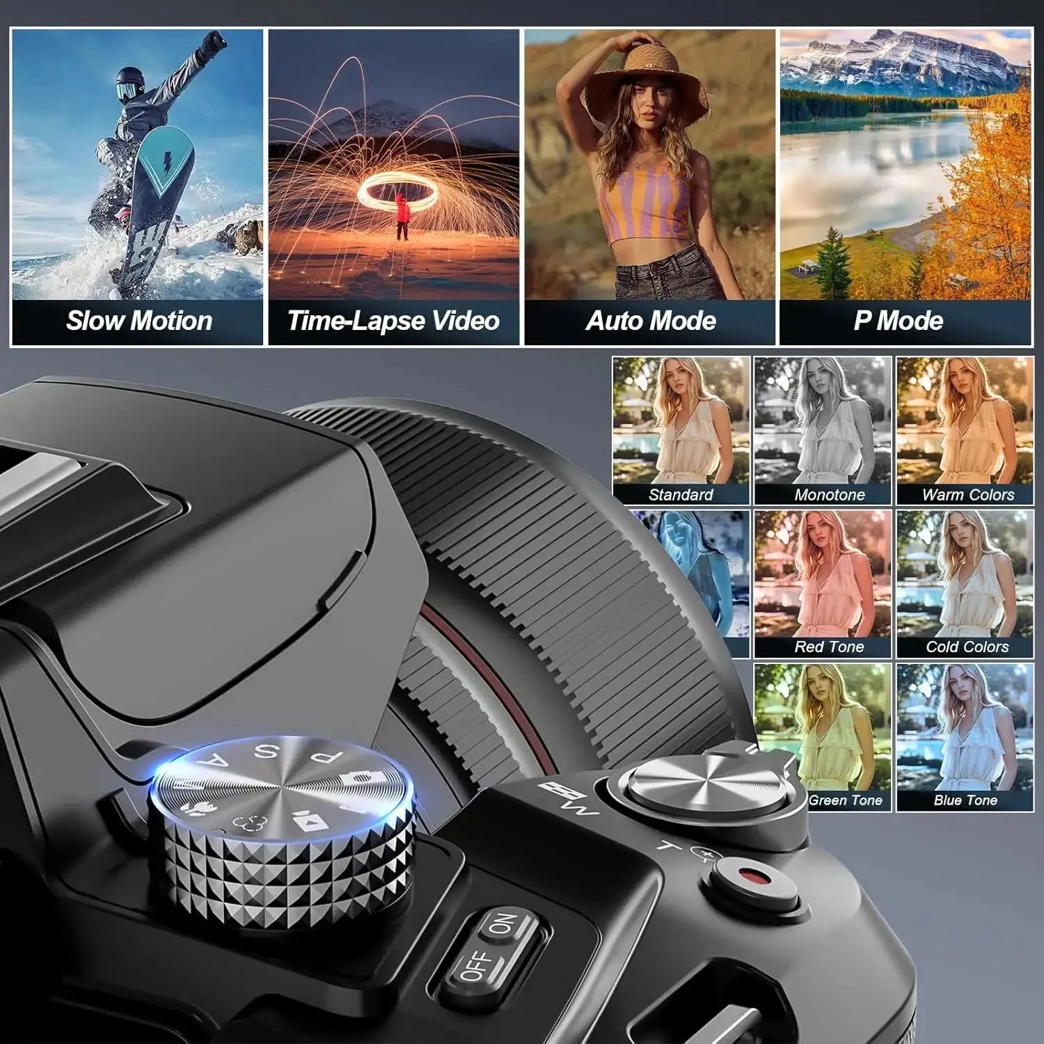 Appareil Photo NBD S210 – 5K | 64MP | Zoom 16x | Waterproof | Wi-Fi TechVisio