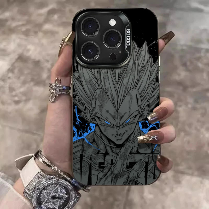 Coque iPhone Dragon Ball – Goku & Vegeta, PC+TPU Anti-Choc, iPhone X à 17 Pro Max