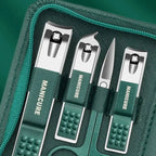 6-9 Pcs Manicure Set With Leather Case Professional Foot And Face Care Tool Kits Stainless Steel Nail Clipper Sets Gift TechVisio