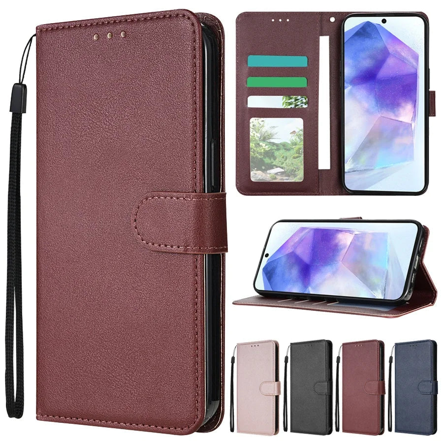 Wallet Magnetic Flip Leather Case For SamsungGalaxy A05s A06 A07 A12 A13 A14 A15 A16 A17 A24 A26 A34 A35 A36 A52 A53 A54 A55 A56 TechVisio