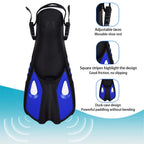 Mask Snorkel Fin Set Panoramic View Snorkel Mask Adjustable Dive Flipper Dry Top Snorkel and Travel Bag Snorkel Gear for Adults TechVisio