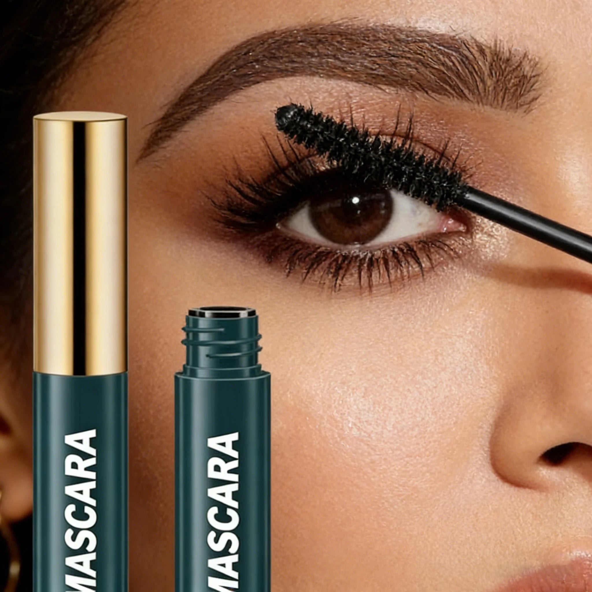 4D Mascara, Black, Waterproof, Ultra-Long, Volumizing, Long-Lasting Smudge-Proof, Perfect Festivals and Special Occasions TechVisio