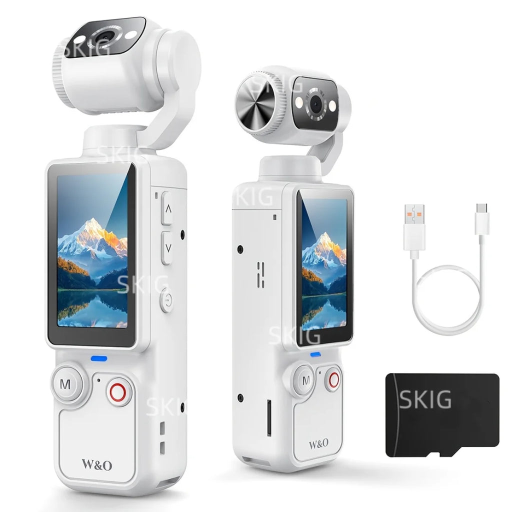 Caméra Vlog SKIG 1080P FHD – Rotation 180° | CMOS | Blanc & Noir