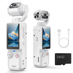 Caméra Vlog SKIG 1080P FHD – Rotation 180° | CMOS | Blanc & Noir TechVisio