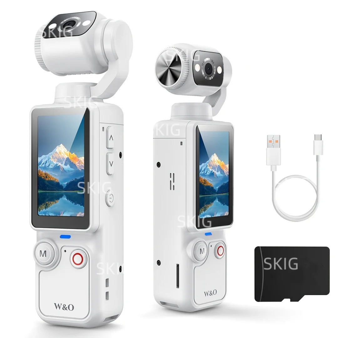 SKIG 1080P FHD Vlogging Camera – 180° Rotation | CMOS | Black & White