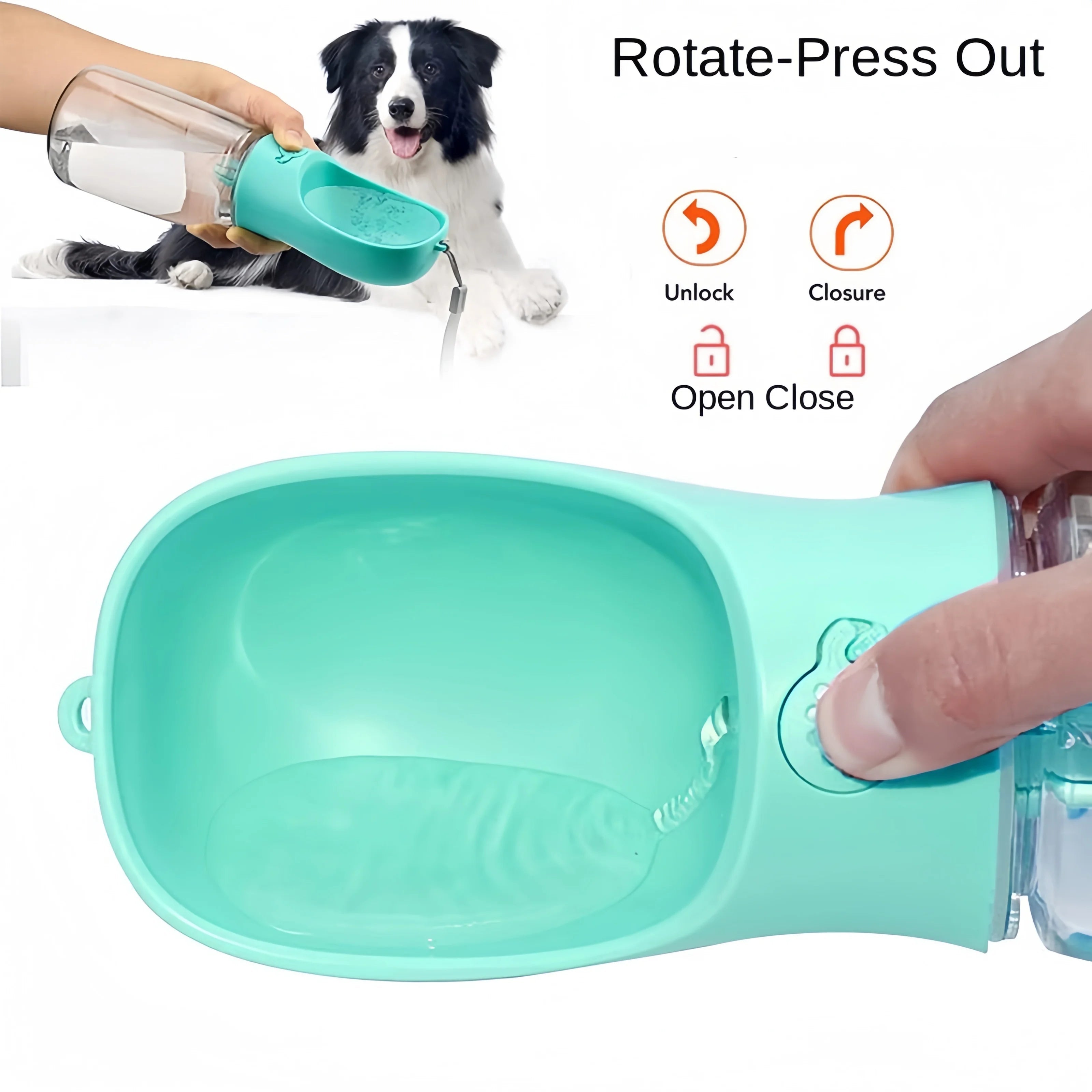 Pets Water Bottle Portable Food-Grade Material Dog Cat Travel Pet Water Cup Bottle with Food Dispenser Puppy Water Bottle TechVisio