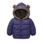 Boys Girls Thick Jackets Winter Kids Padded Fleece Warm Coats Children Hooded Cotton Outerwear Kids Clothes Cashmere Snowsuit TechVisio