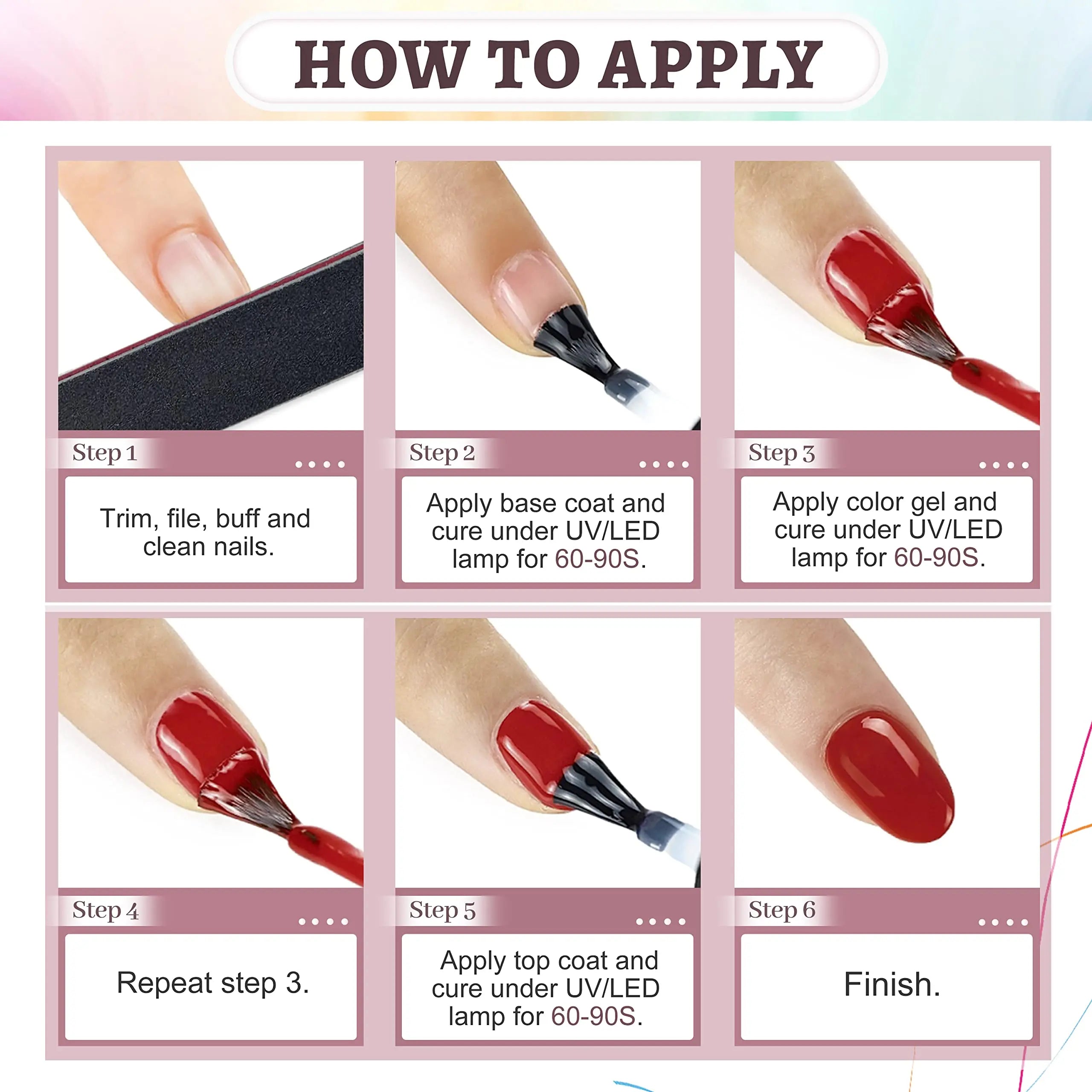 36 pcs Gel Nail Polish Set-32 Colors Gel Polish Kit Base Coat Glossy Matte And Glitter Top Coat Nail Polish Set TechVisio
