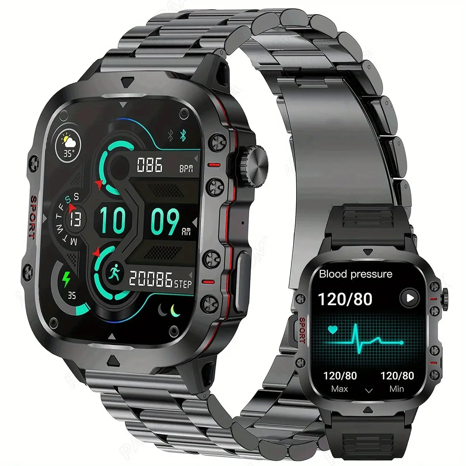 Montre Connectée LIVLOV – IA | Écran HD 1,96" | 100+ Sports | BT5.2 TechVisio