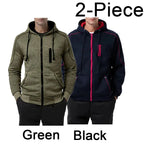 Men's Full Zip Hoodie Jacket Hooded Plain Pocket Sports Outdoor Daily Sports Hot Stamping Designer Basic Casual Sweatshirts TechVisio