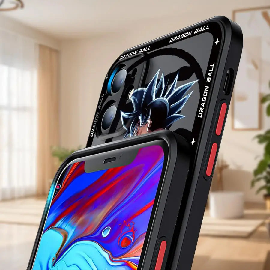 Soft Edge Case for iPhone 13 Mini 11 11 Plus 16 12 15 Pro MAX 14 XS 8 7 SE XR 16 Plus 12Pro 14Pro Hot Blooded Anime Goku TechVisio