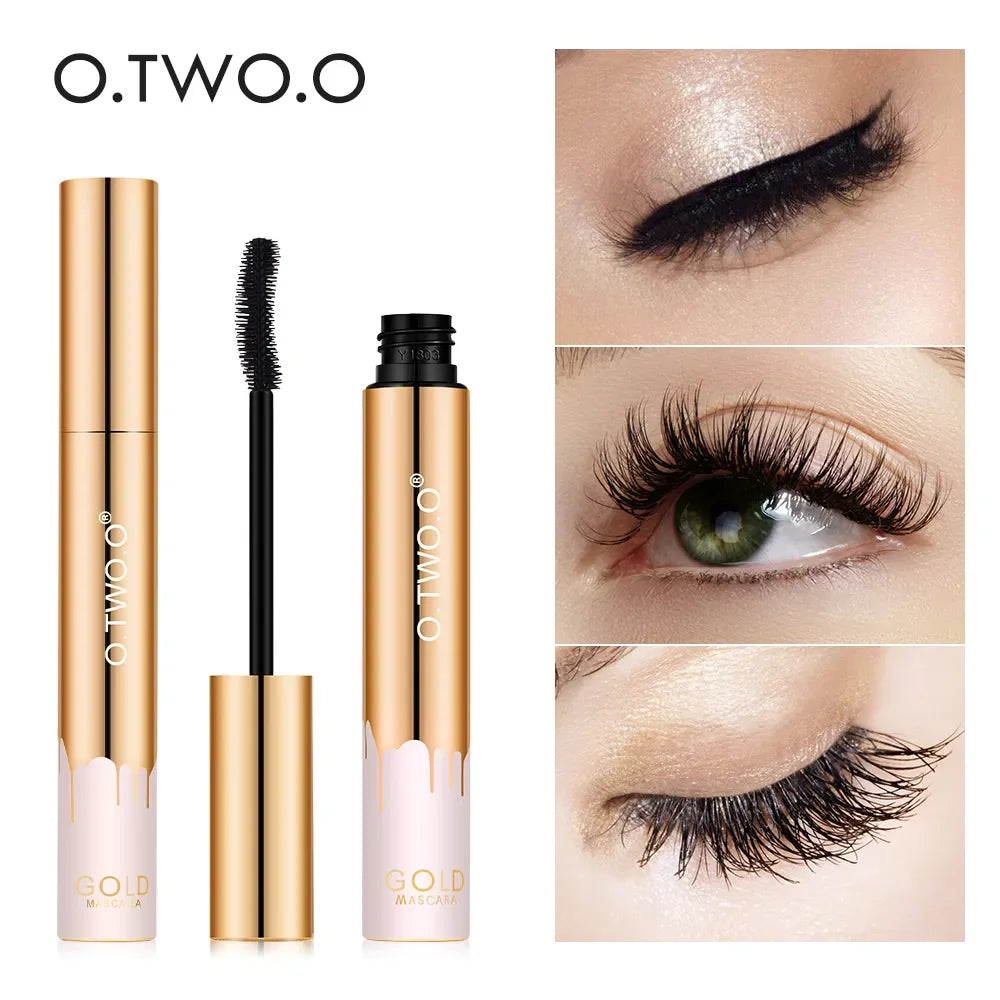 O.TWO.O Mascara Waterproof 4D Silk Fiber Curling Volume Lashes Thick Lengthening  Nourish Eyelash Extension High Quality Makeup TechVisio
