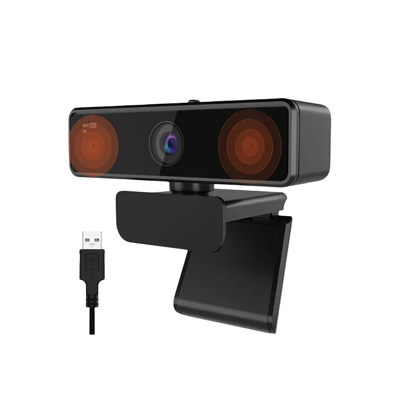 NUROUM V11 Webcam – 1080p 60fps / 2K 1440p, Dual Microphone, USB, PC & Mac