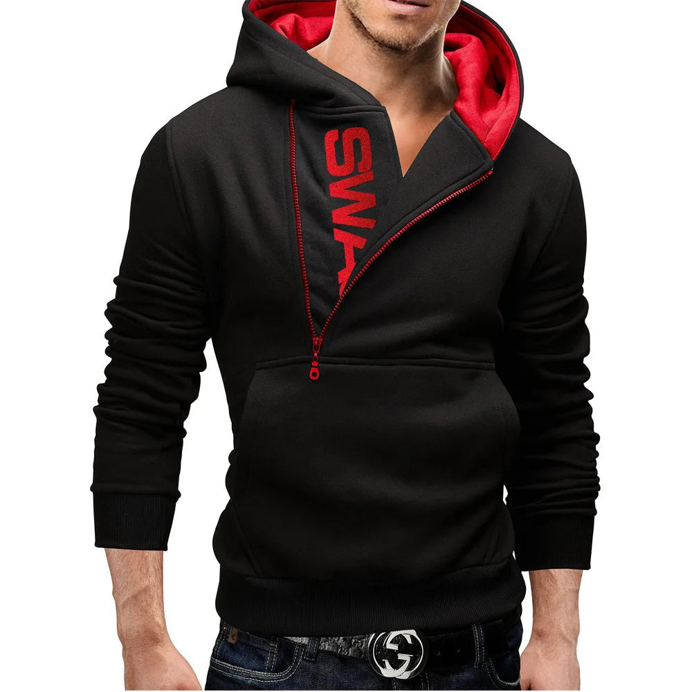 Men's Full Zip Hoodie Jacket Hooded Plain Pocket Sports Outdoor Daily Sports Hot Stamping Designer Basic Casual Sweatshirts TechVisio