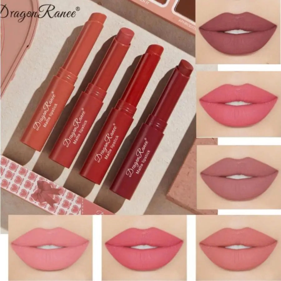 Lipstick Matte Matte Non-Fading Moisturizing European and American Makeup Lipstick Velvet Matte Lipstick Waterproof Not Easy to Fade Matte Lipstick Lipstick TechVisio