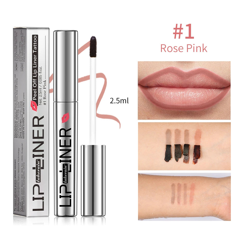Lip Liner Pencil Peel Off Lip Stain Tattoo Long Wearing Matte Waterproof Smudge Proof Transfer Proof Lip Cosmetic For All Day TechVisio
