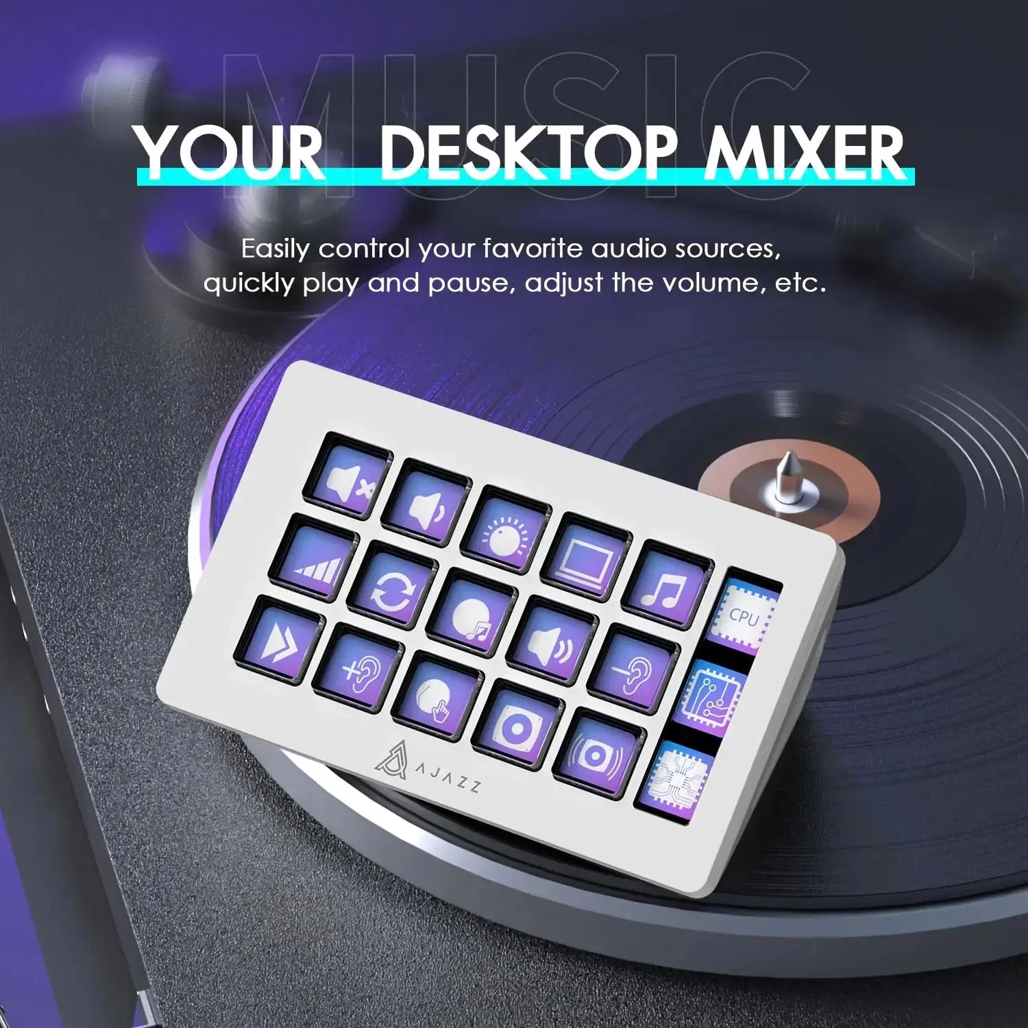 AJAZZ AKP153 – Stream Deck 15 Boutons & Écran Latéral RGB TechVisio