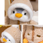 25cm Cute Penguin Plush Toy Baby Comforting Sleep Doll Fluffy Penguin Wearing Clothes Hats Stuffed Animal Pillow Birthday Gifts TechVisio