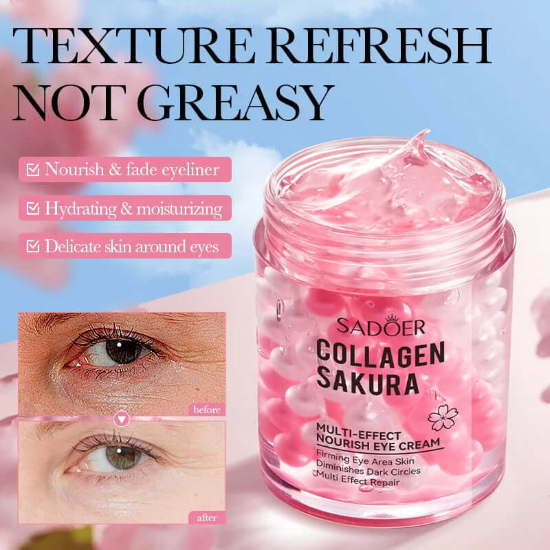 Crème Contour des Yeux Sakura SADOER – Anti-Cernes Rides Hydratante | 30ml+ TechVisio