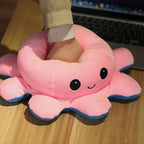 18/28/48cm Cute Reversible Mood Octopus Plush Toy Double Sided Flip Octopus Pillow Soft Stuffed Animal Doll Home Room Decor Gift TechVisio
