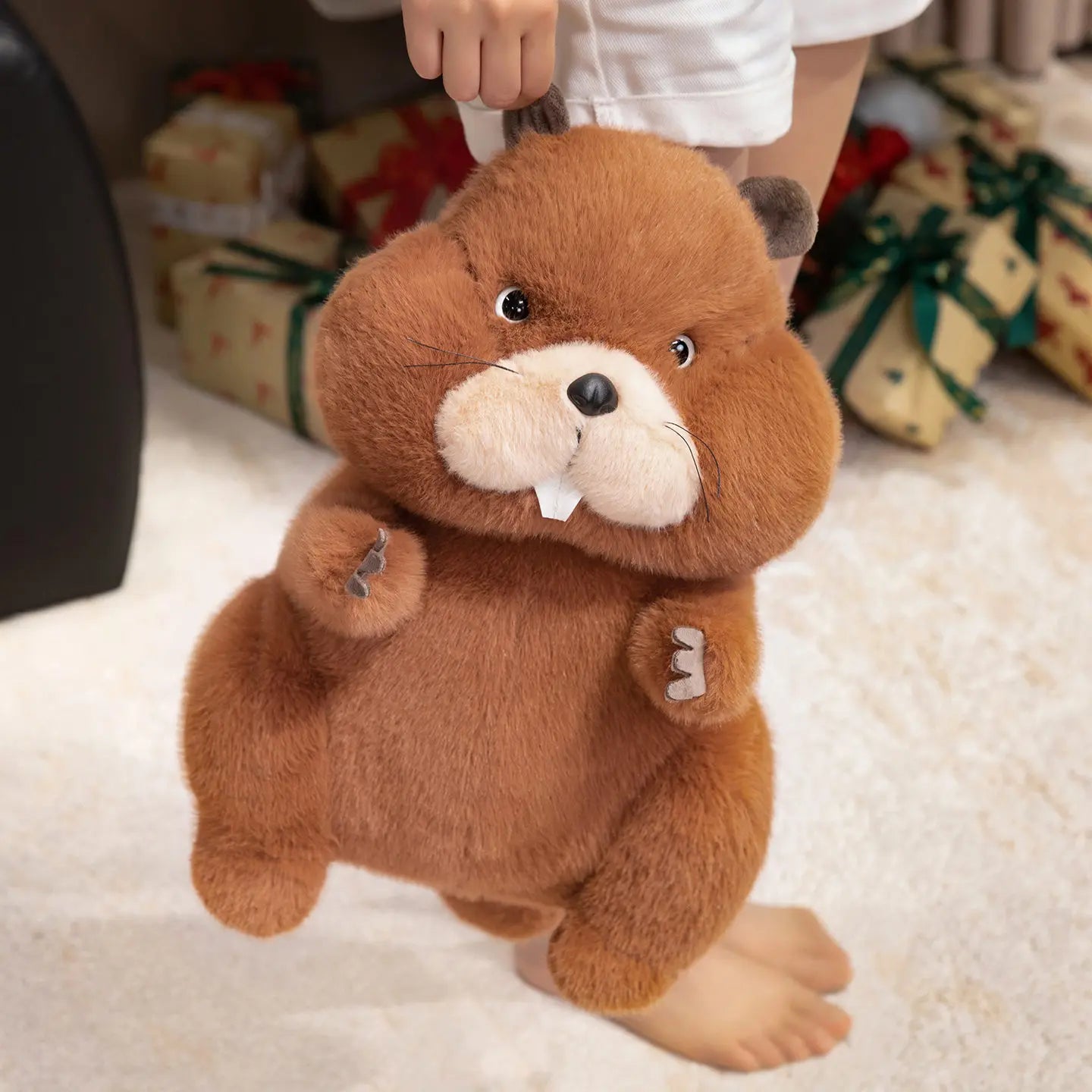 Chubby Marmot Plush Toys 22-45CM Fluffy Cartoon Groundhog Doll Warm Appease Doll for Children Lovely Home Decor Girls Gift TechVisio