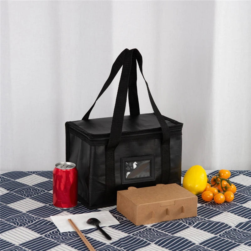 1pc Large Insulated Picnic Bags, Thermal Food Cooler Tote for Outdoor Camping Beach, Leakproof Portable Cooler Bag with Zipper TechVisio