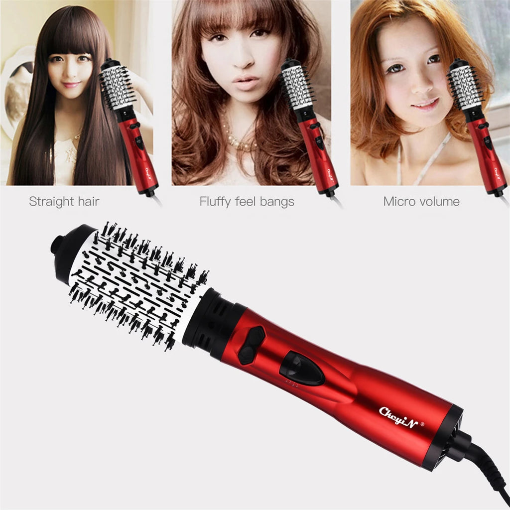 Brosse Soufflante Rotative 2-en-1 – Lissage & Boucles, 750W, Céramique
