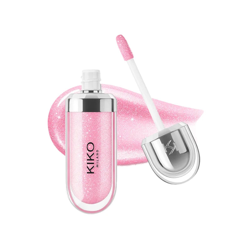 Original Kiko 3D Mirror Lip Glaze Waterproof Non Fading and Non Stick Cup Gentle Bean Paste Color Fine Shiny Point Charm Red TechVisio