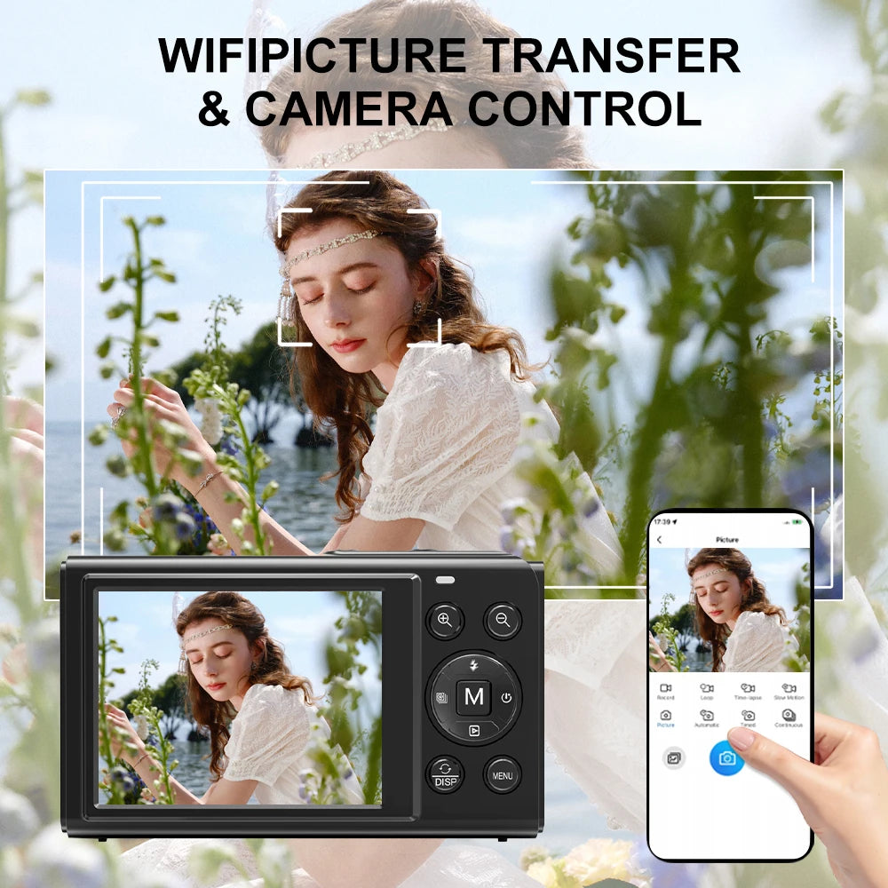 Magecam 5K-80MP Digitalkamera | Doppelbildschirm | 18-facher Zoom | WLAN