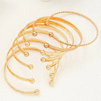 Set 7 Bracelets Bohème Dorés – Manchette Femme Style Tendance DAIPAN