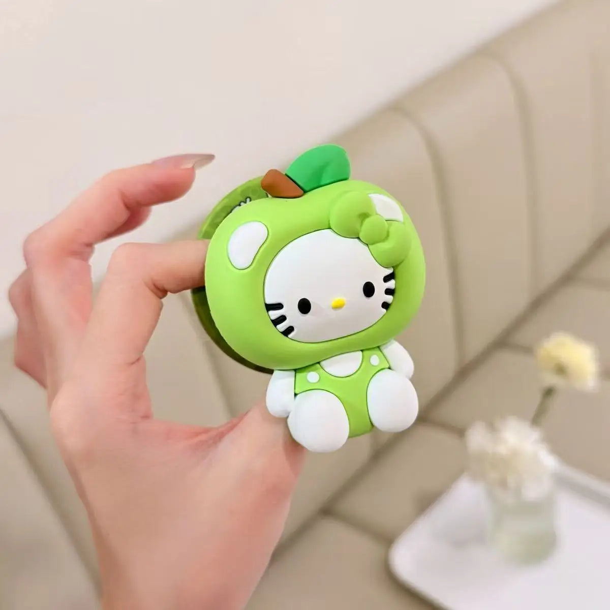 Support Téléphone Magnétique MagSafe Kawaii 3D – Silicone Pliable