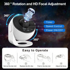 Mexllex – Projecteur Planétarium 13-en-1 LED HD 360° TechVisio