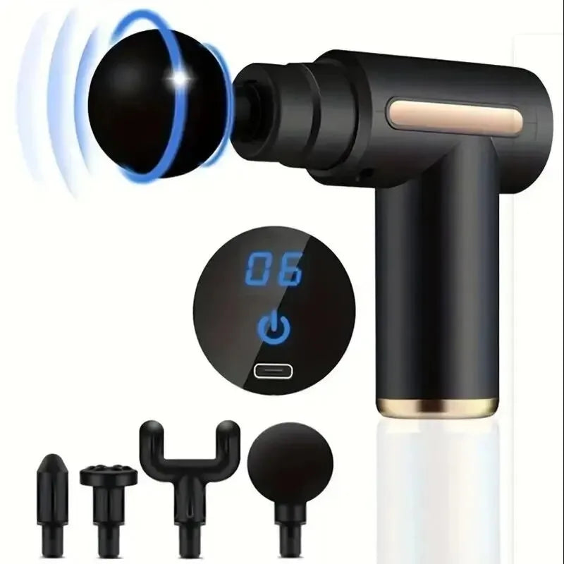 Mini Muscle Massage Gun Protable Body Massager Deep Handheld Percussion Massager For Body Back And Neck Leg TechVisio