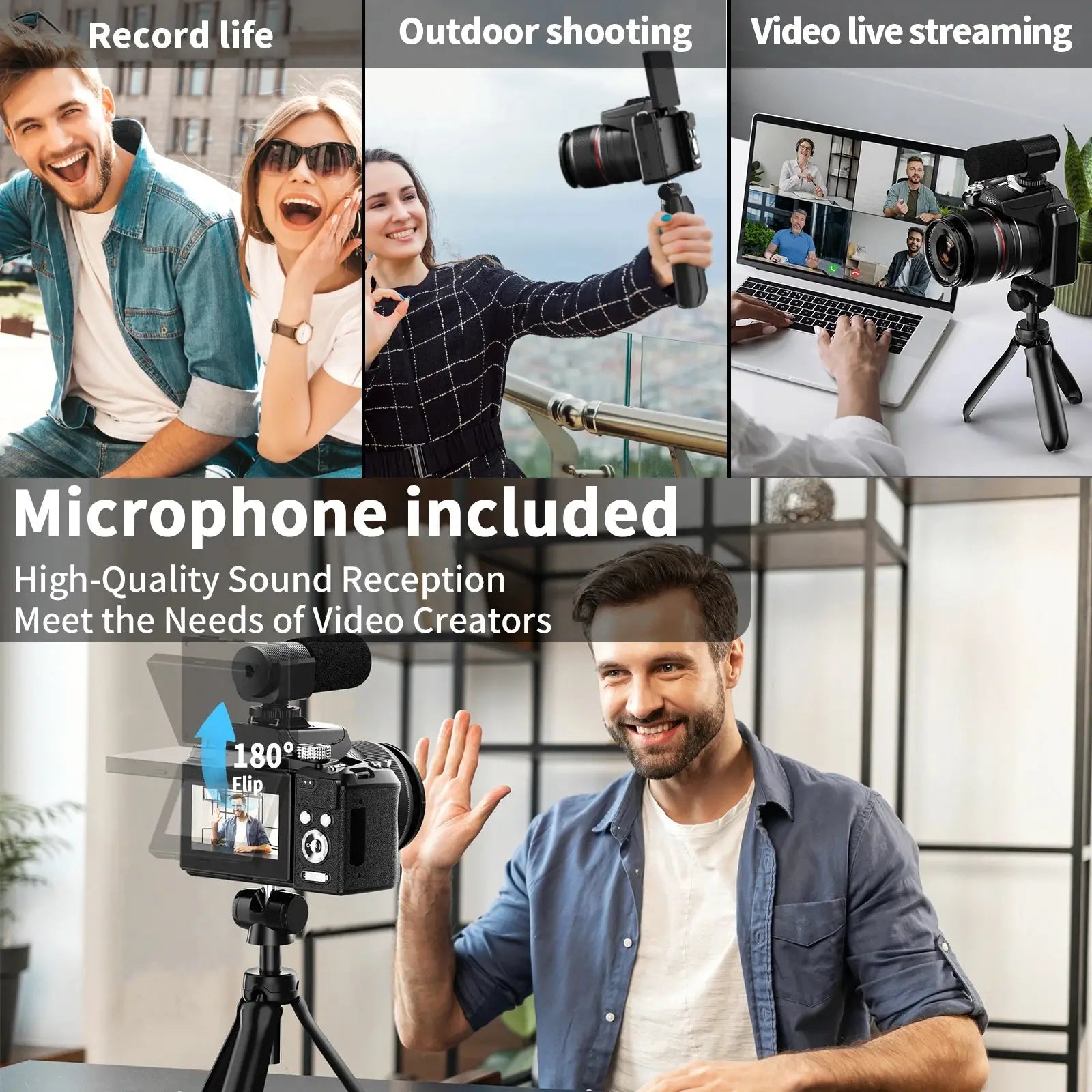 Appareil Photo NBD S210 Kit Complet – 64MP | 5K | Zoom 16x | Wi-Fi TechVisio