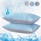 Summer Cooling Pillowcase Solid Color Ice Bean Bean Pillowcase Cool Feeling Air Conditioning Cover Washable  (No Pillow) 48x74cm TechVisio
