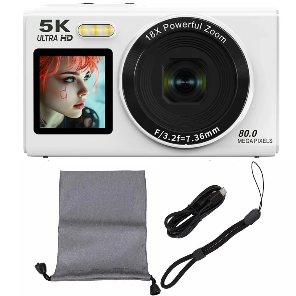 Magecam 5K 80MP Camera | Dual Screen | 18x Zoom | Wi-Fi