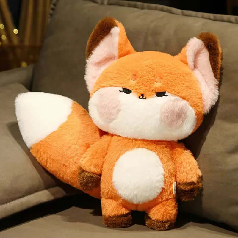 Cute Big Tailed Fox Plush Toys Lovely Soft Stuffed Cartoon Animals Dolls Pillow For Birthday Christmas Gift TechVisio