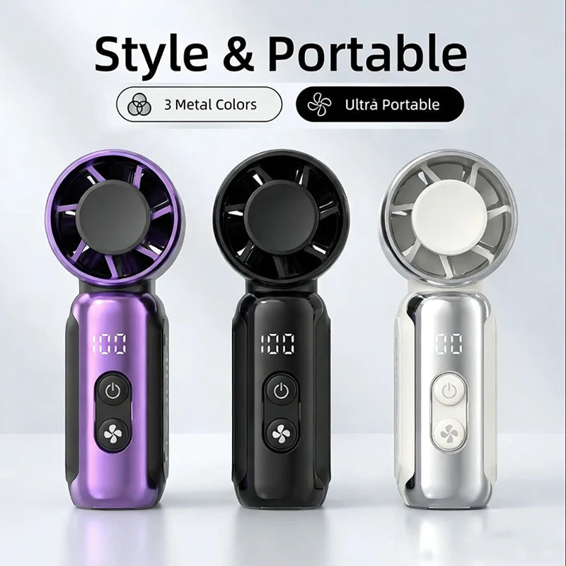 Mini handheld fan, portable small electric fan, USB charging portable pocket fan, suitable for outdoor, travel, and office use TechVisio