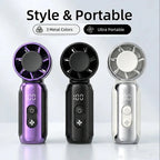 Mini handheld fan, portable small electric fan, USB charging portable pocket fan, suitable for outdoor, travel, and office use TechVisio