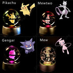 Boule de Cristal Pokémon 3D LED – 36 Personnages, Socle Lumineux, Cadeau TechVisio