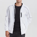 Men's Full Zip Hoodie Jacket Hooded Plain Pocket Sports Outdoor Daily Sports Hot Stamping Designer Basic Casual Sweatshirts TechVisio