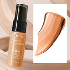 Fond de Teint Liquide 2-en-1 Correcteur Mat Waterproof Longue Tenue 20ml – 6 Teintes TechVisio