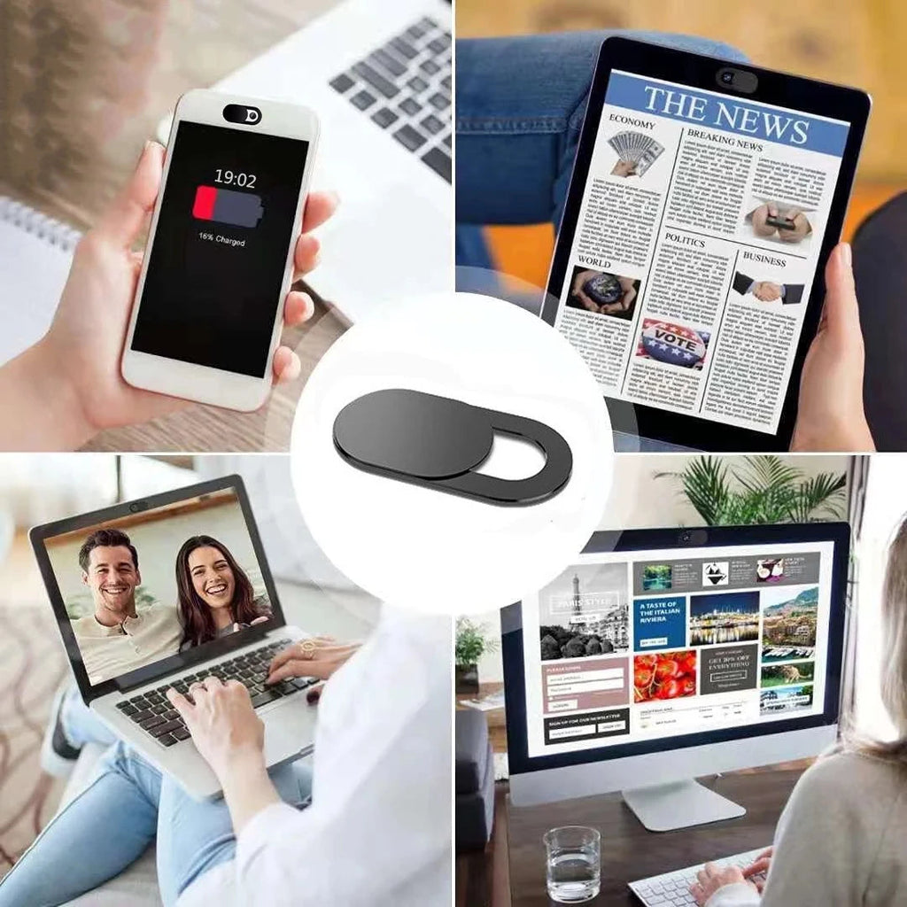 Webcam Cover Shutter Magnet Slider Plastic Camera Cover for iPad Tablet Web Laptop Pc Camera Mobile Phone Lenses Privacy Sticker TechVisio
