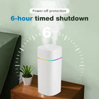 Humidificateur Double Buse 600ml – LED, Aromathérapie, 6-12h, USB TechVisio