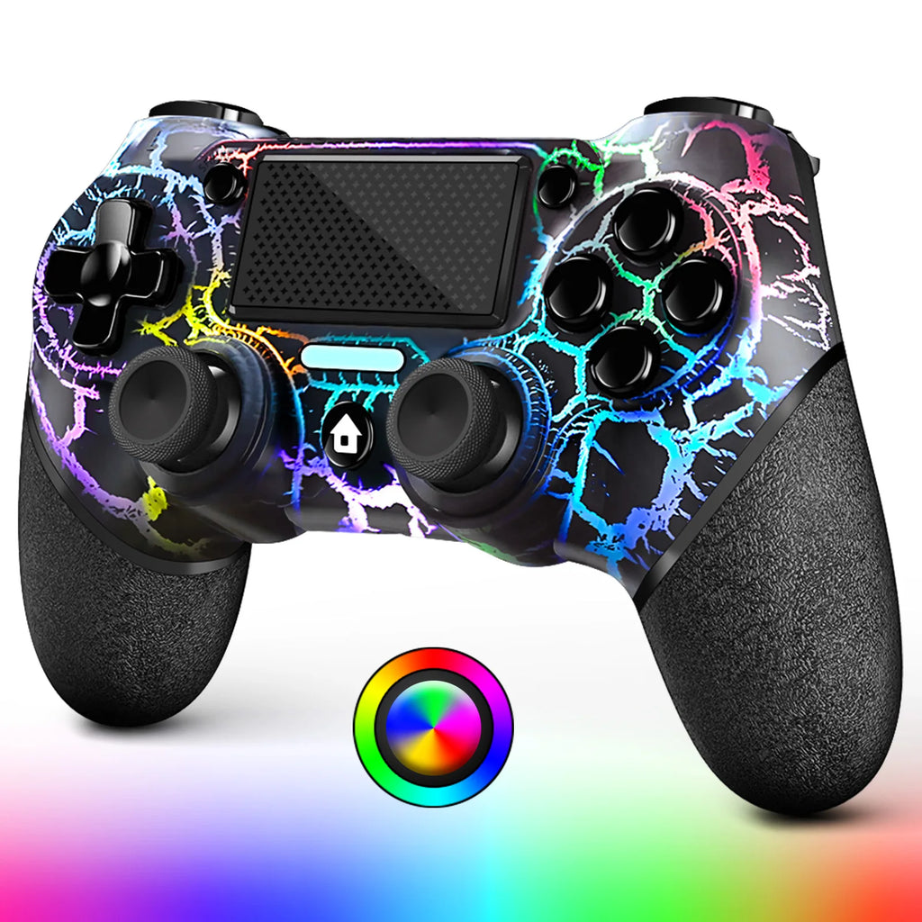 AceGamer RGB Wireless PS4 Controller – LED Crack | 1000mAh | PC Steam