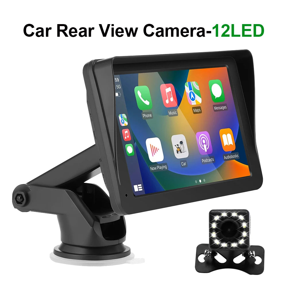 Autoradio Portable 7" Tactile – CarPlay Sans Fil, Android Auto, Bluetooth
