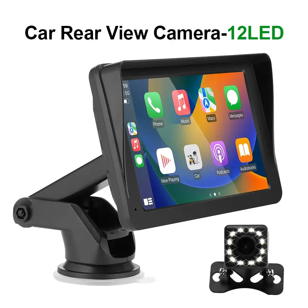 Autoradio Portable 7" Tactile – CarPlay Sans Fil, Android Auto, Bluetooth TechVisio