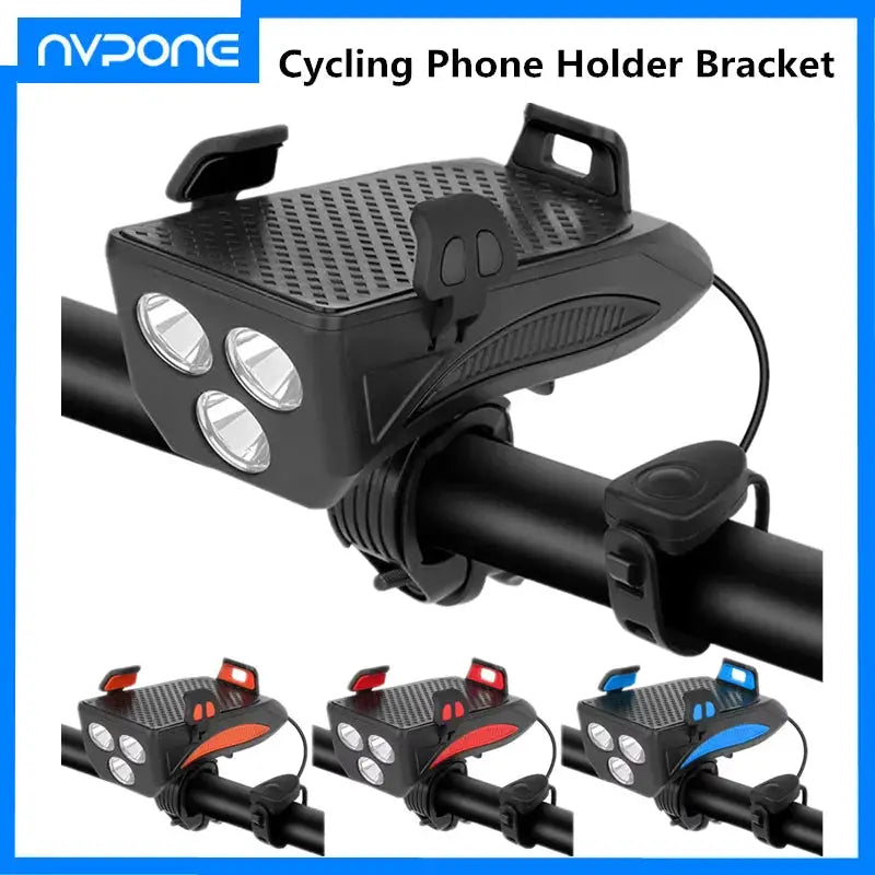 Support Vélo GOLDFOX 4-en-1 – LED 400lm | Klaxon 130dB | Batterie 4000mAh TechVisio